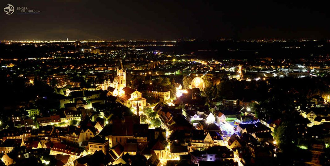 Weinheim bei Nacht (Foto: Sebastian Singer)