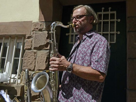 Der Saxophonist Christl Marley (Foto: Helmut Dell)