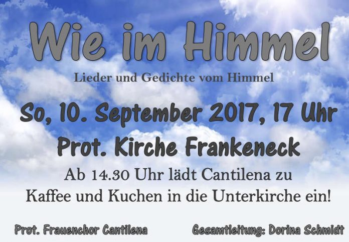 Sonntag, 10.09.17, 17 Uhr, Prot. Kirche Frankeneck
