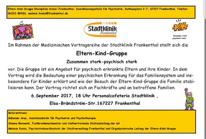 Ankündigung des nächsten Treffens der Eltern-Kind-Gruppe