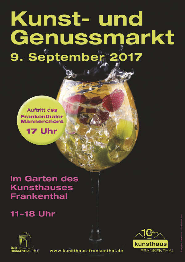 Kunst- und Genussmarkt im Garten des Kunsthauses am Samstag, 9. September 2017