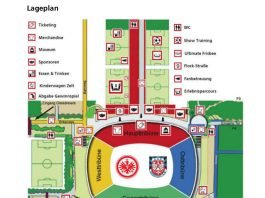 Lageplan zur Saisoneröffnungsfeier (Quelle: Eintracht Frankfurt)