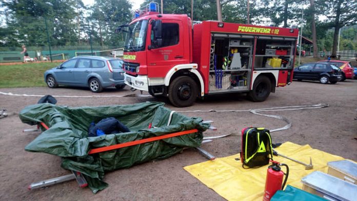 Das bei der Übung eingesetzte Material (Foto: Presseteam der Feuerwehr VG Lambrecht)