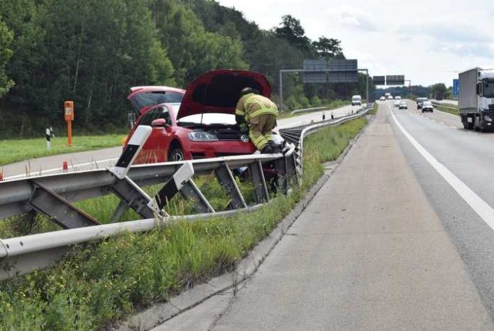 Unfallstelle auf der A6