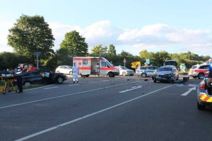 Unfallstelle B271 bei Bockenheim