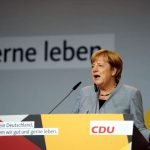 Angela Merkel bei ihrer Wahlkampfrede in Neustadt an der Weinstraße (Foto: Reinhard Schnell)