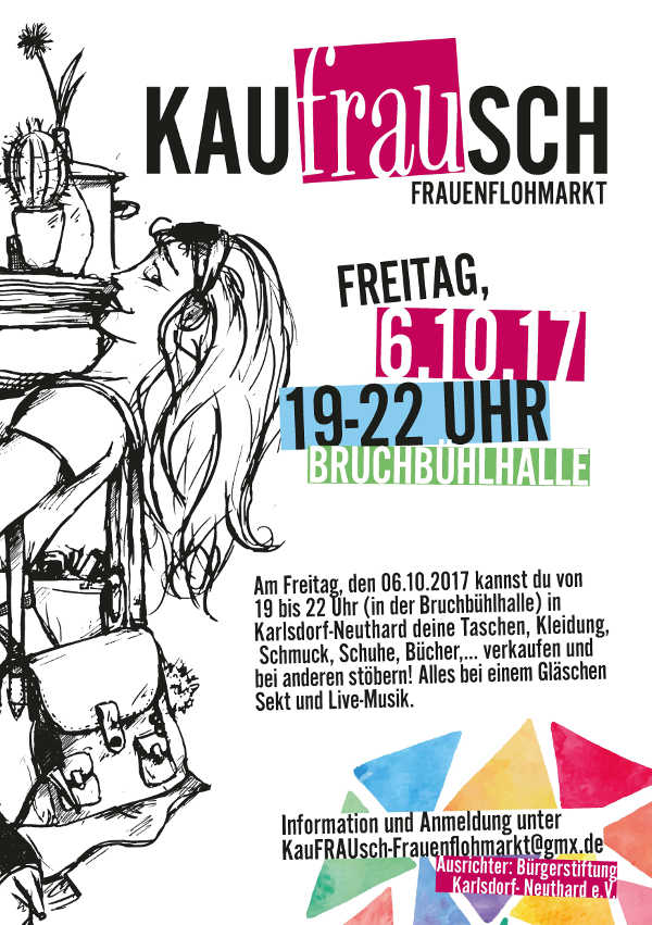 Frauenflohmarkt „KauFRAUsch“ Veranstaltungsplakat