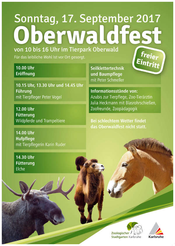 Plakat zum Oberwaldfest (Quelle: Stadt Karlsruhe)