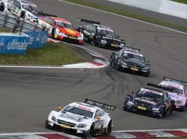 Bildunterschrift/Beschreibung: #3 Paul Di Resta, Mercedes-AMG C 63 DTM, #11 Marco Wittmann, BMW M4 DTM (Foto: Gruppe C / Hoch Zwei)