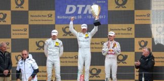 #3 Paul Di Resta, Mercedes-AMG C 63 DTM, #6 Robert Wickens, Mercedes-AMG C 63 DTM, #11 Marco Wittmann, BMW M4 DTM (Foto: ITR GmbH)