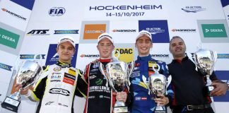 31 Lando Norris (GBR, Carlin, Dallara F317 - Volkswagen), 1 Joel Eriksson (SWE, Motopark, Dallara F317 - Volkswagen), 62 Ferdinand Habsburg (AUT, Carlin, Dallara F317 - Volkswagen), FIA Formula 3 European Championship, round 10, race 1, Hockenheimring (DE) (Foto: FIA Formular 3)