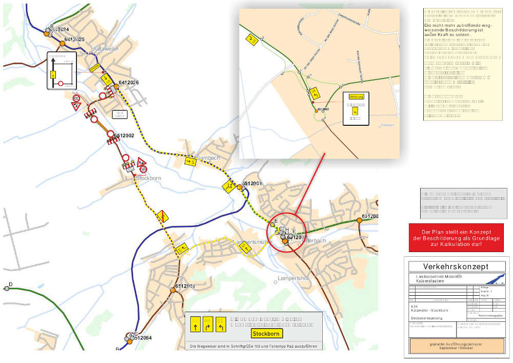 Umleitungsskizze (Foto: LBM Kaiserslautern)