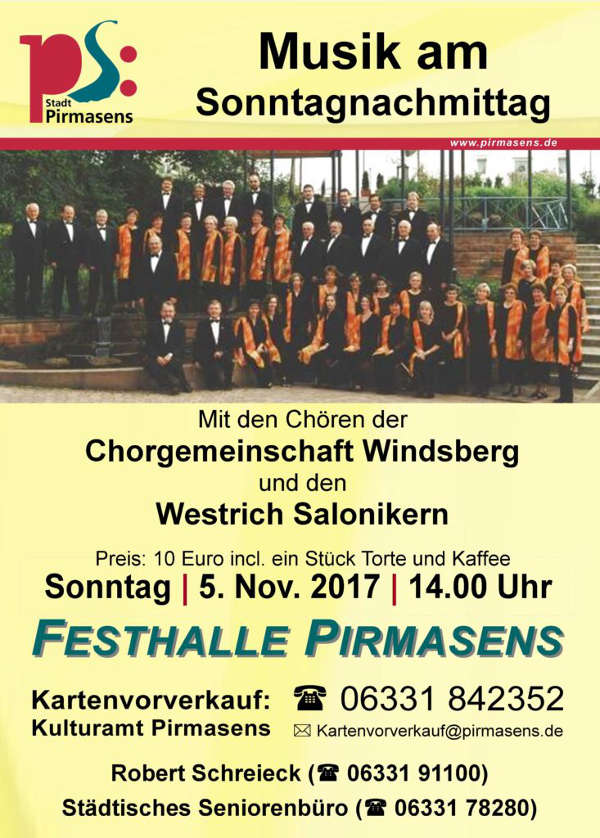 Musik am Sonntagnachmittag Veranstaltungsplakat