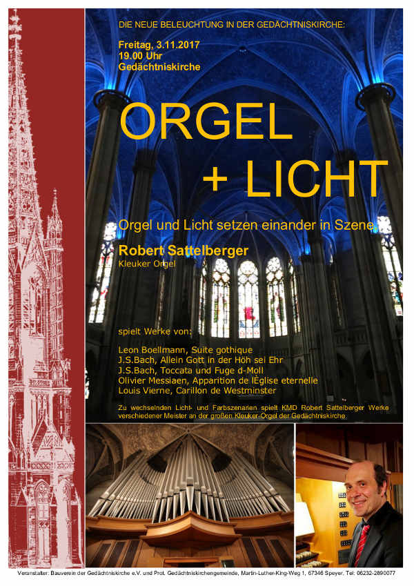 Feierliche Eröffnung der neuen Beleuchtung mit einem Konzert der besonderen Art Veranstaltungsplakat