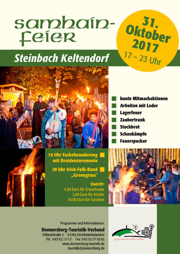 Stimmungsvolle Samhain-Feier am 31.10. im Keltendorf Steinbach Veranstaltungsplakat