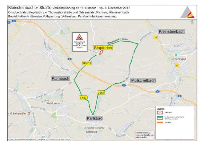 Verkehrsführung ab 16. Oktober (Quelle: Stadt Karlsruhe / Tiefbauamt)