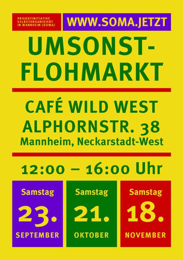 Umsonstflohmarkt am 21. Oktober 2017 Veranstaltungsplakat