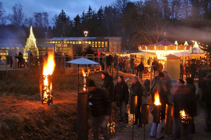 Waldweihnacht Johanniskreuz in der Dämmerung (Foto: Haus der Nachhaltigkeiten, Johanniskreuz)