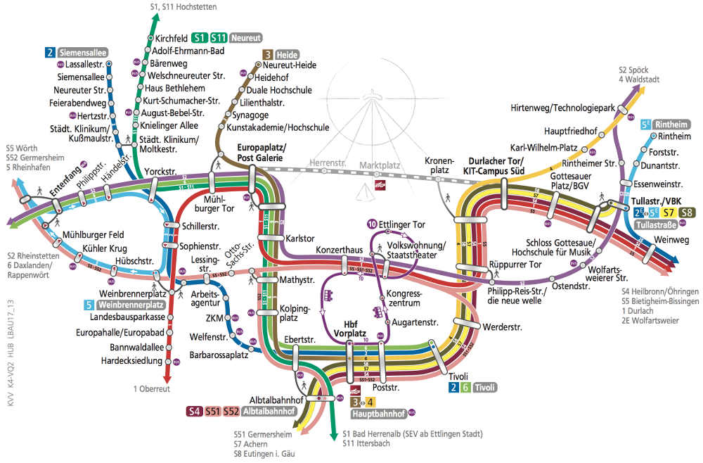 Umleitung der Nightliner-Linien (Quelle: VBK)