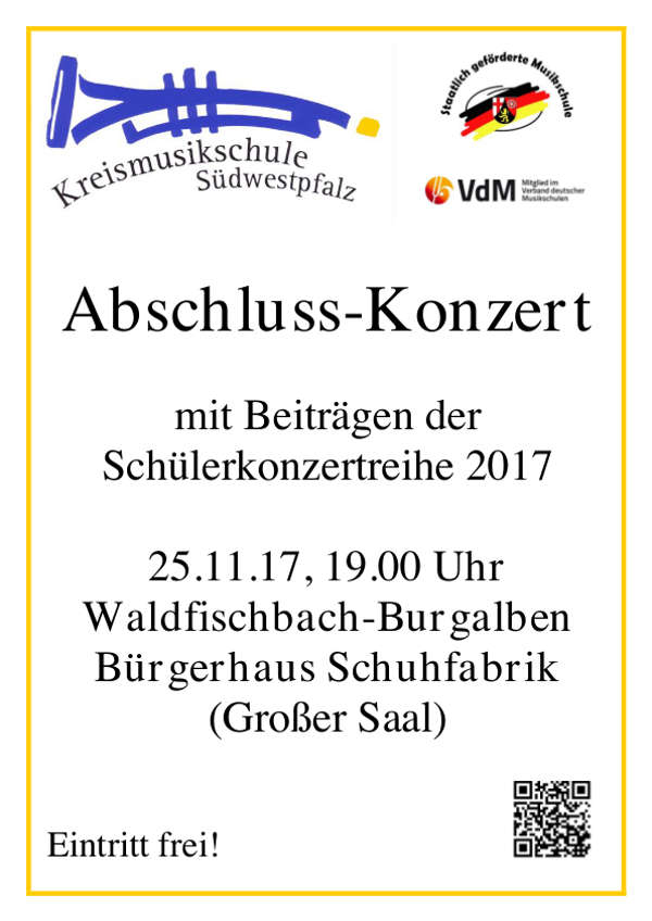 Abschlusskonzert Veranstaltungsplakat