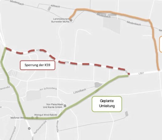 Straßensanierung K59 bei Burrweiler (Quelle: LBM Speyer)
