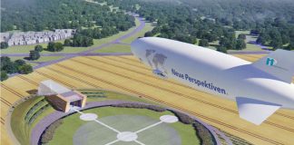 Visualisierung Hangarworld aus der Luft (Foto: Hangarworld AG)