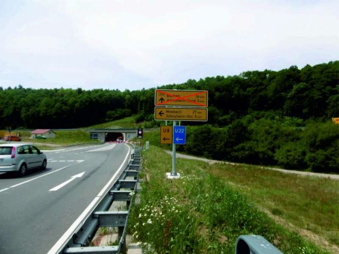 Am Montag, den 6. November ist der Eckenbergtunnel von 19.00 Uhr bis 6.00 Uhr gesperrt. (Foto: Landratsamt Neckar-Odenwald-Kreis)