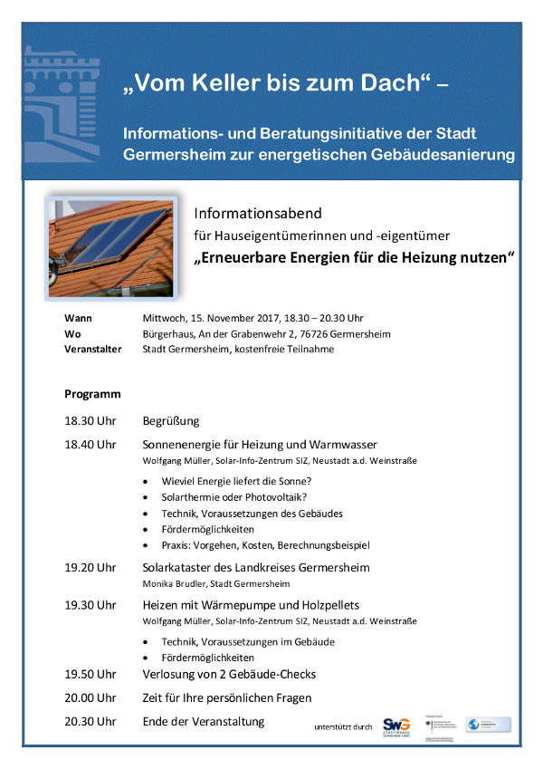 Germersheim: Informationsabend Veranstaltungsplakat