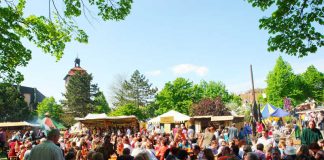 Das 7. Bruchsaler Bergfried-Spectaculum im Juni 2018 bietet diesmal eigens eine Bühne für Nachwuchstalente aus dem Mittelalter-Bereich, die sich – vielleicht erstmals – mit ihrem Können vor Publikum präsentieren möchten. (Foto: Stadt Bruchsal)