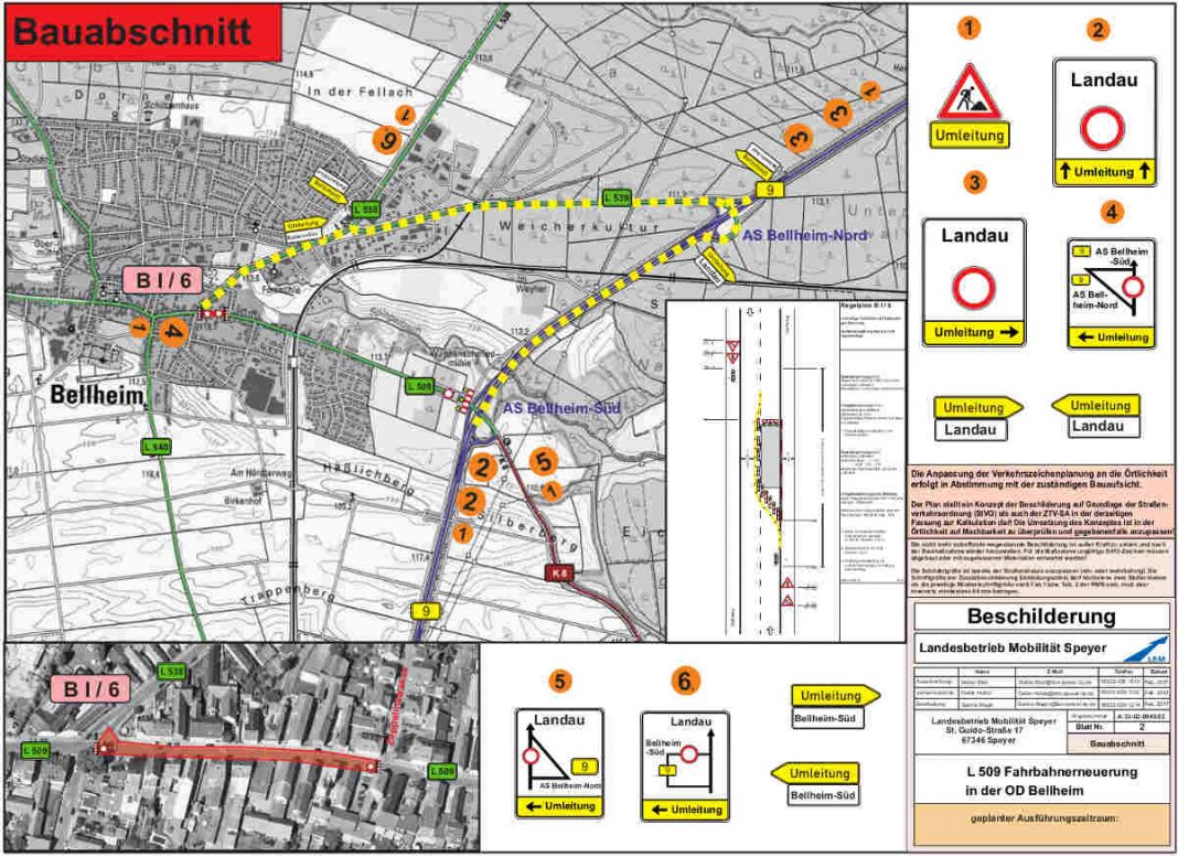 Umleitungsstrecke (Quelle: LBM Speyer)
