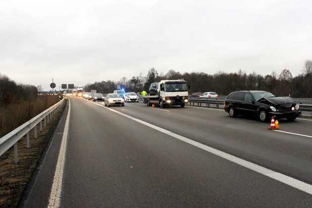 Unfallstelle in Richtung Mannheim