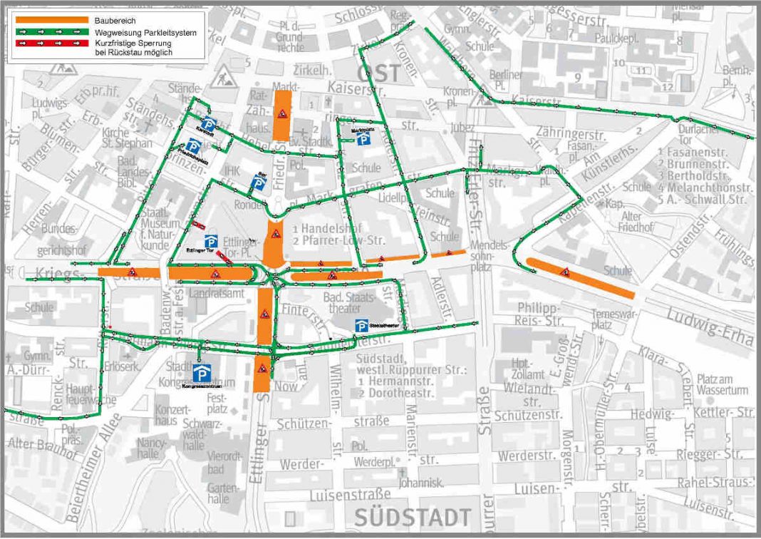 Verkehrsführung Weihnachtskonzept (Quelle: Tiefbauamt Karlsruhe)