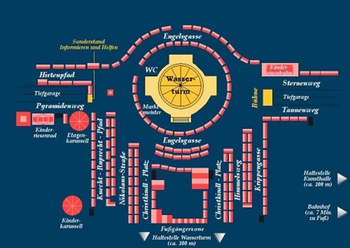 Lageplan Weihnachtsmarkt (Quelle: Stadt Mannheim)