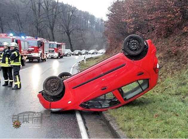 Nicht angepasste Fahrweise löste diesen Unfall aus