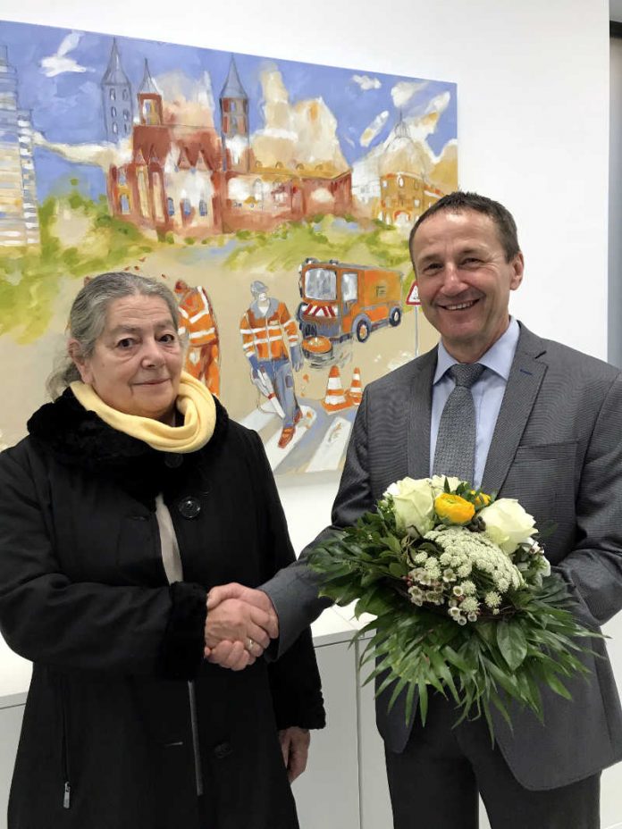 Magdalene Burkhart und SK-Werkleiter Rainer Grüner Magdalene Burkhart und SK-Werkleiter Rainer Grüner