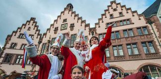 Neujahrsempfang für die Karnevalsvereine des Großen Rates mit dem Prinzenpaar Mathias I. und Conny I. sowie dem Kinder-Prinzenpaars Nikolas I. und Shanice I. durch Oberbürgermeister Peter Feldmann im Frankfurter Römer. (Foto: Stadt Frankfurt)