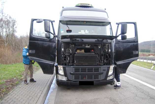 Weiterfahrt untersagt - Sattelzugmaschine