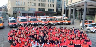 Insgesamt rund 157 ehrenamtliche Helferinnen und Helfer der Malteser aus ganz Rheinland-Pfalz waren an Rosenmontag in Mainz im Einsatz, 14 davon aus dem Bistum Speyer (Foto: Malteser)