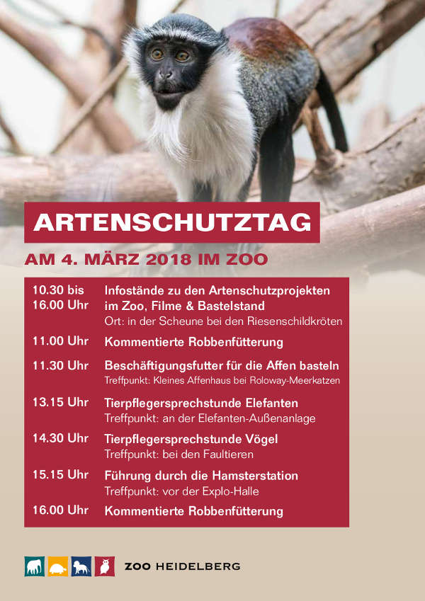 Programm zum Artenschutztag am 4. März 2018