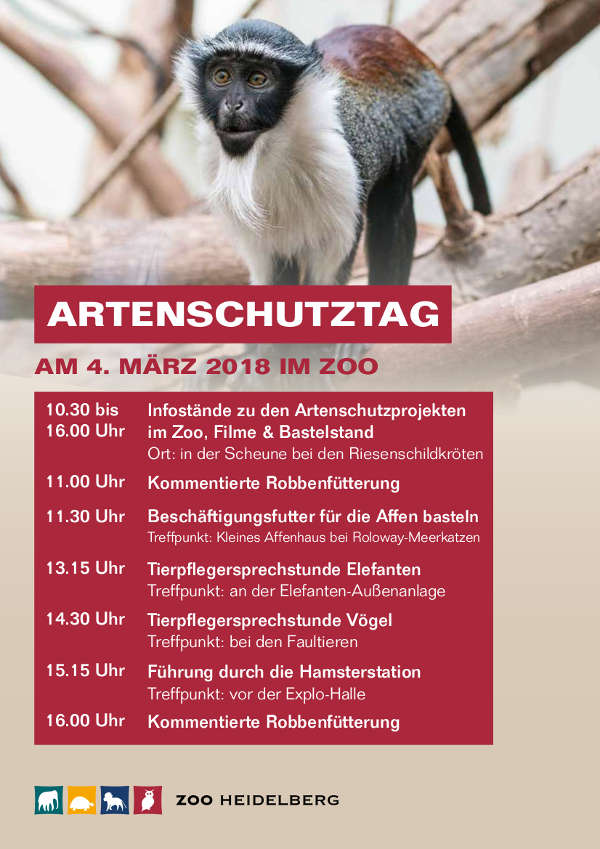 Programm zum Artenschutztag am 4. März 2018 Programm zum Artenschutztag am 4. März 2018