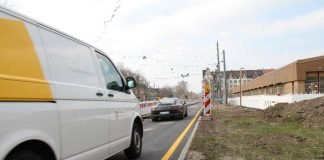 Ab dem 12. März ist dieser Abschnitt der Durlacher Alle für den Autoverkehr stadteinwärts gesperrt. Eine Umleitung ist ausgeschildert (Foto: AVG)
