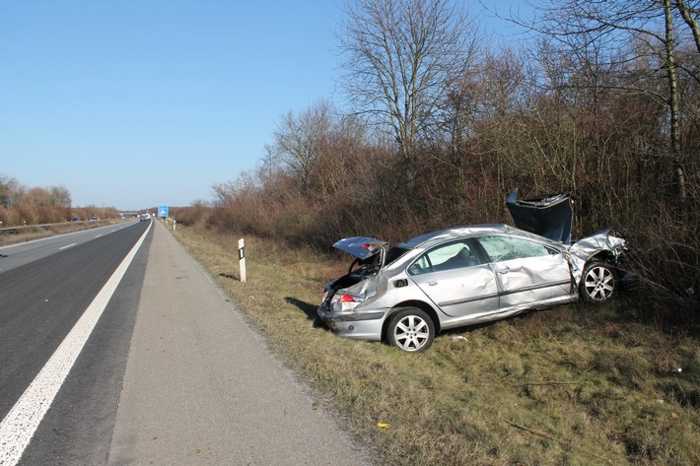 Verunglücktes Fahrzeug