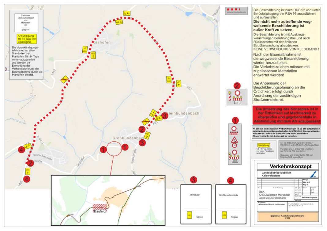 Verkehrskonzept (Skizze: LBM Kaiserslautern)