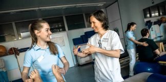 Praxisnahe Ausbildung an der PT Akademie (Foto: BG Klinik Ludwigshafen)