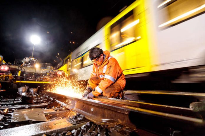 Gleisarbeiten der Deutschen Bahn in Koblenz. (Foto: Marco Prosch)