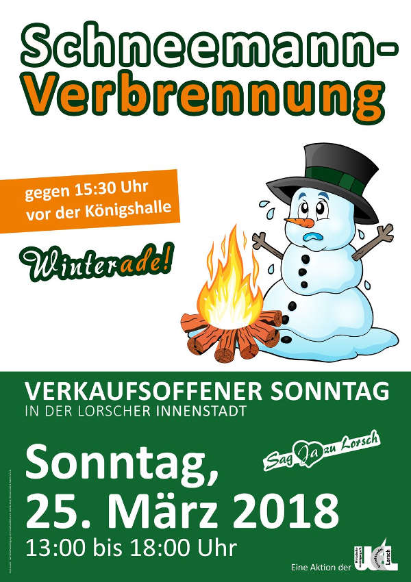 Schneemann schmilzt - Winter weg Veranstaltungsplakat