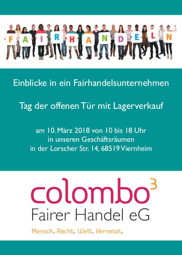 Tag der offenen Tür mit Lagerverkauf Veranstaltungsplakat