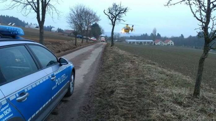 Verkehrsunfall mit Roller Unfallstelle