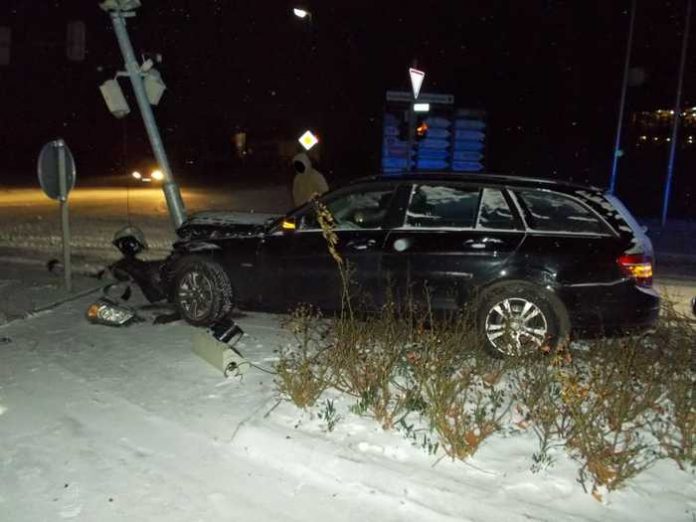 Glätteunfall in der Johannes-Kopp-Straße, Landau/Pfalz