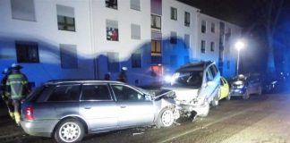 Verkehrsteilnehmer beschädigt bei Unfall sechs geparkte Autos.